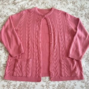 Pink Knit Cardigan